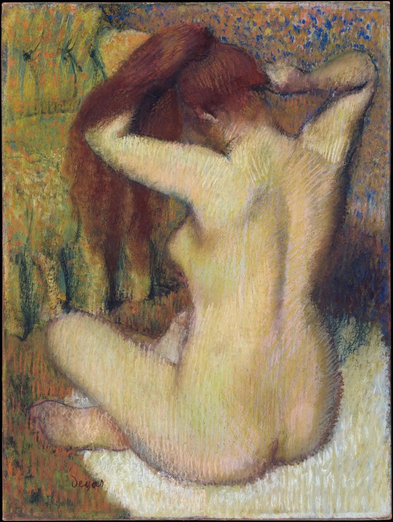 Frau beim Frisieren der Haare - Edgar Degas