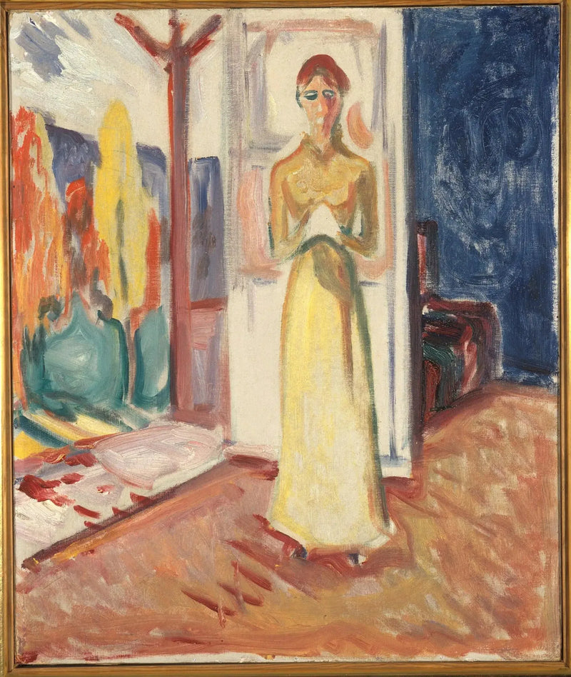 Frau, die im Türrahmen steht - Edvard Munch