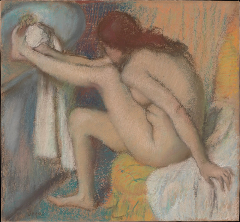 Frau, die sich die Füße trocknet - Edgar Degas