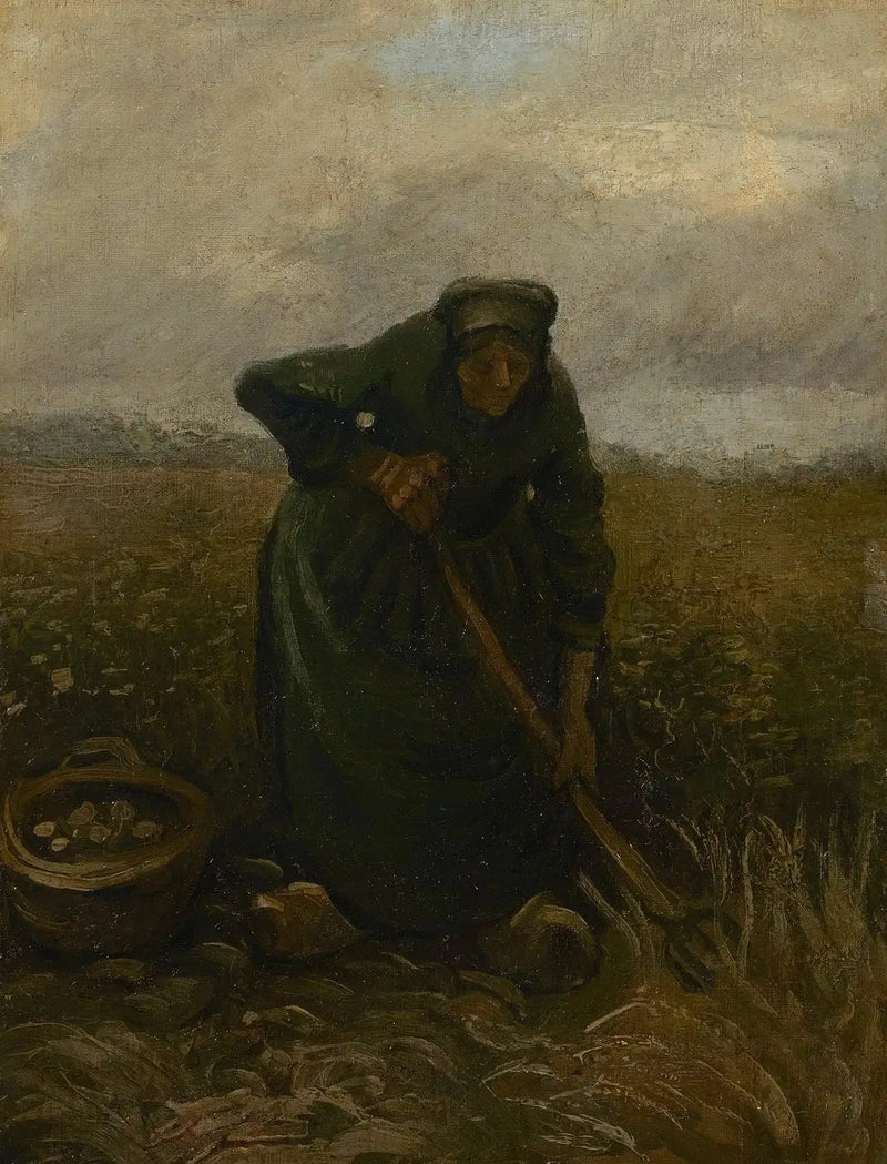 Frau hebt Kartoffeln - Vincent van Gogh