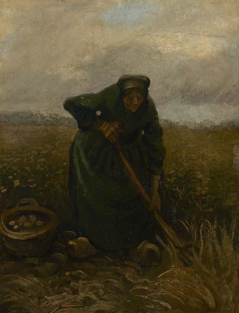 Frau hebt Kartoffeln - Vincent van Gogh