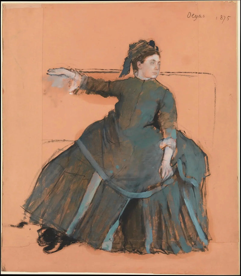 Frau auf einer Couch - Edgar Degas
