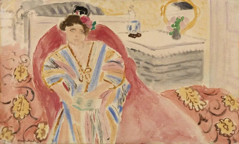 Frau auf einem roten Sofa (Frau auf einem roten Sofa) - Henri Matisse
