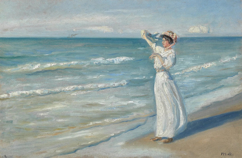 Frau am Strand. – Michael Peter Ancher