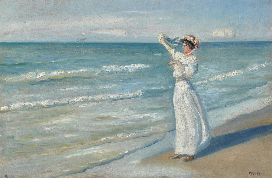 Frau am Strand. – Michael Peter Ancher
