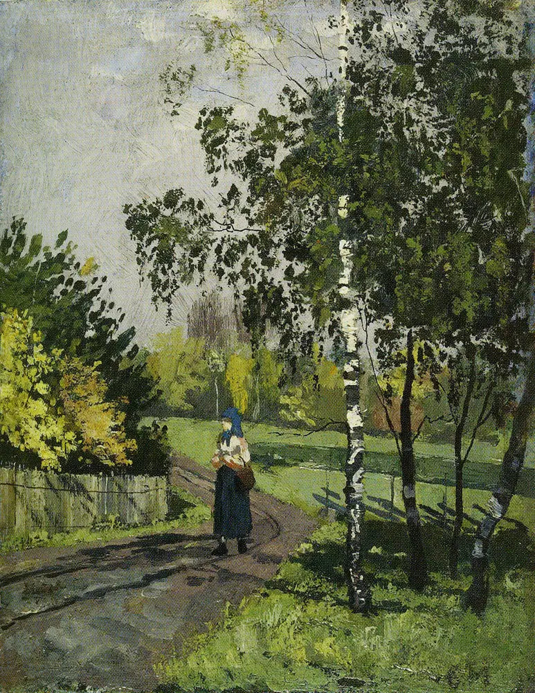 Frau auf einem Landweg - Edvard Munch