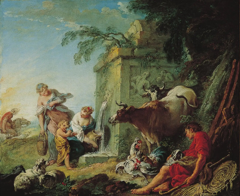 Frauen an der Fontaine - François Boucher