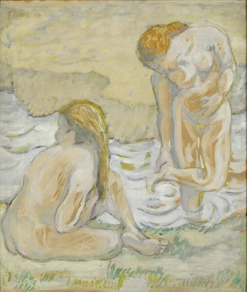 Frauen im Bad (Nackte Komposition II) - Franz Marc