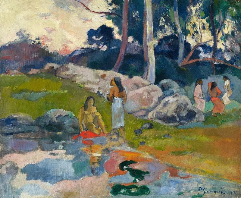 Frauen am Ufer des Flusses - Paul Gauguin