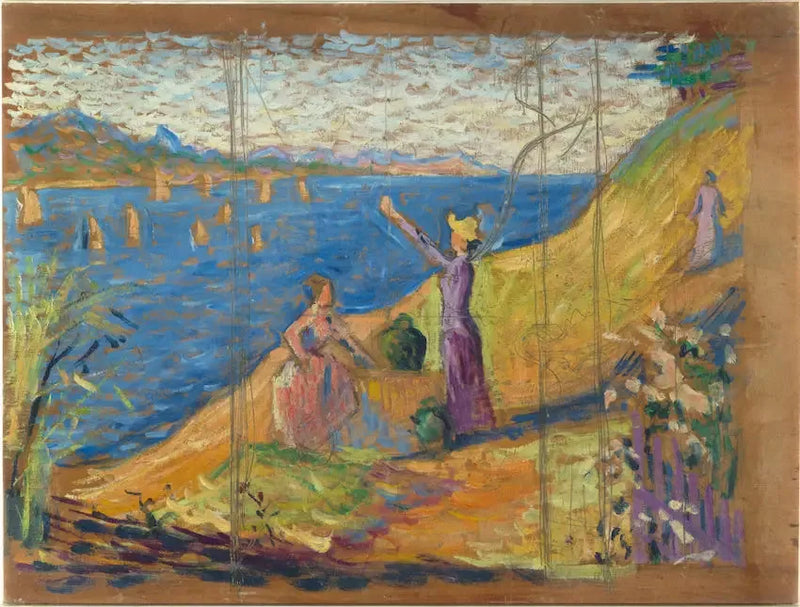 Frauen am Brunnen. Skizze I - Paul Signac