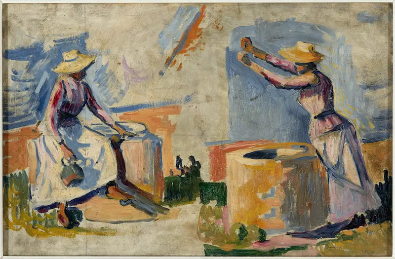 Frauen am Brunnen. Skizze II - Paul Signac