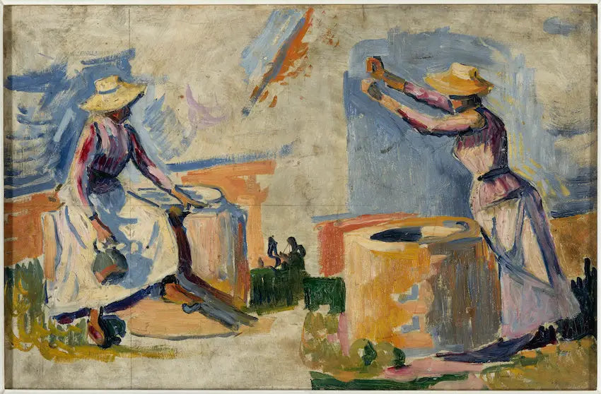 Frauen am Brunnen. Skizze II - Paul Signac
