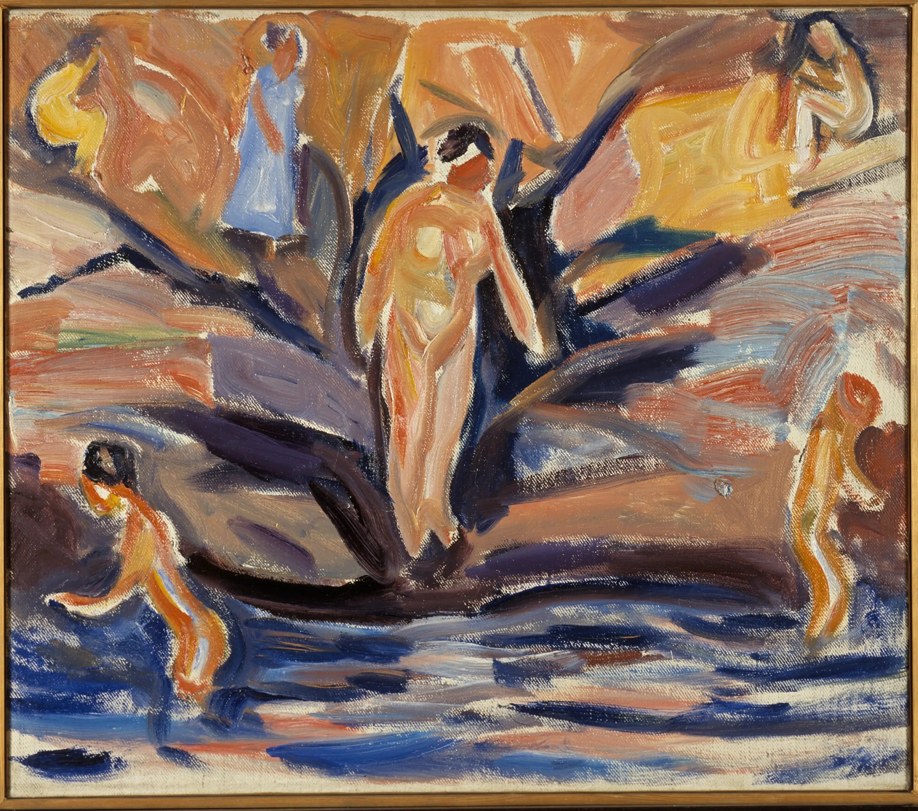 Reproduction du tableau « Femmes et enfants se baignant - Edvard Munch » par Alpha Reproduction en peinture à l’huile