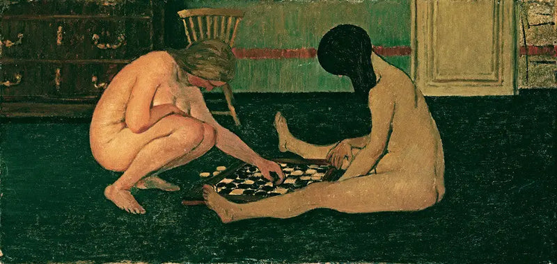 Nackte Frauen, die Dame spielen - Félix Vallotton