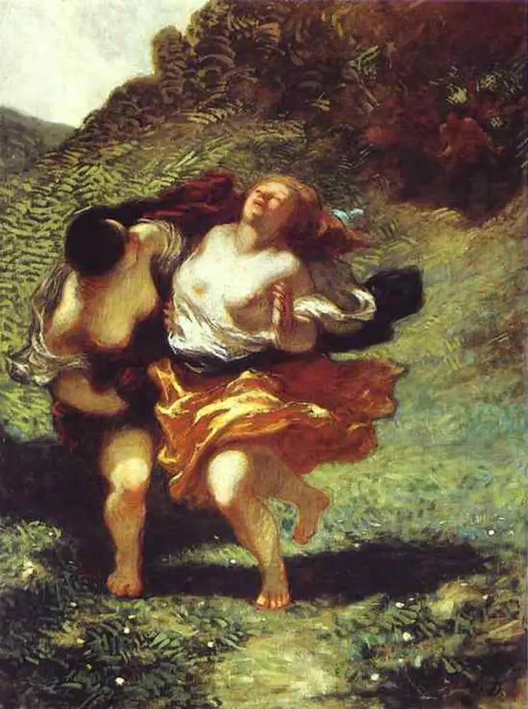 Frauen, die von Satyrn verfolgt werden - Honoré Daumier