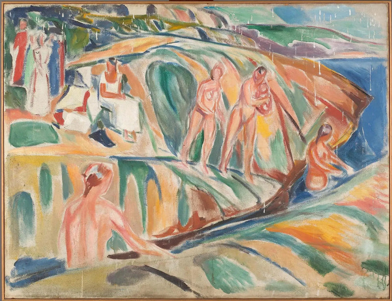 Frauen, die sich auf den Felsen sonnen - Edvard Munch