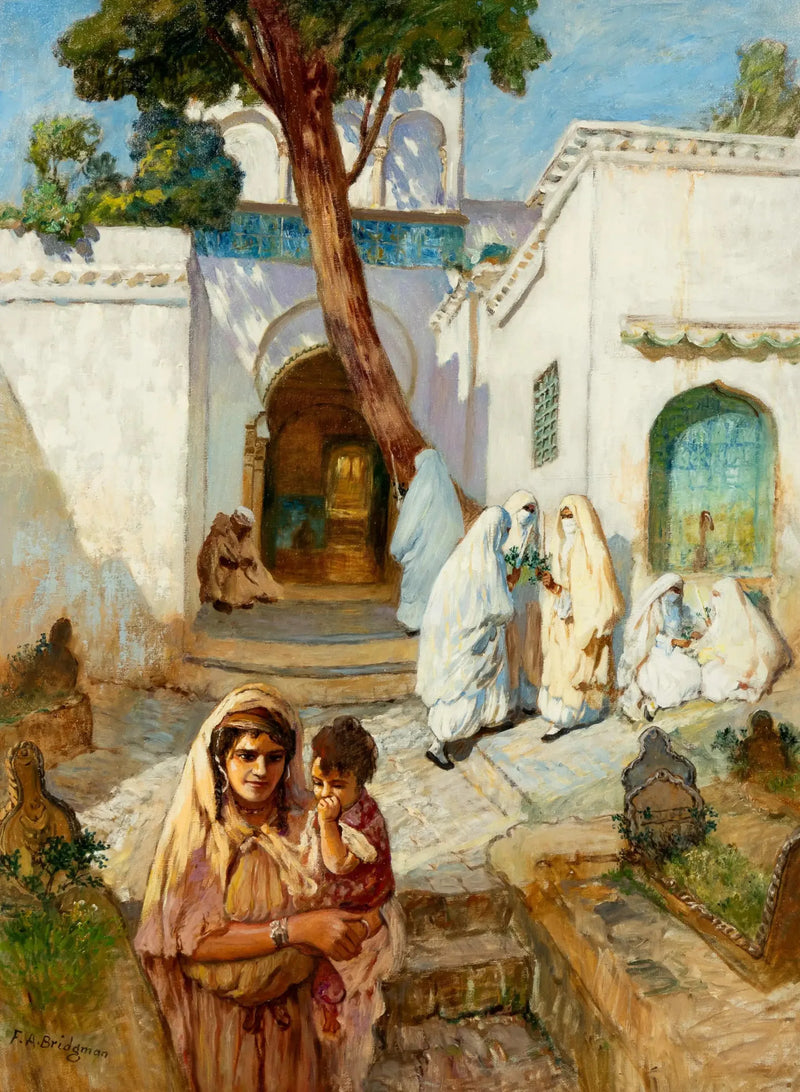 Frauen in der Nähe von Sidi Abderrahman - Frederick Arthur Bridgman