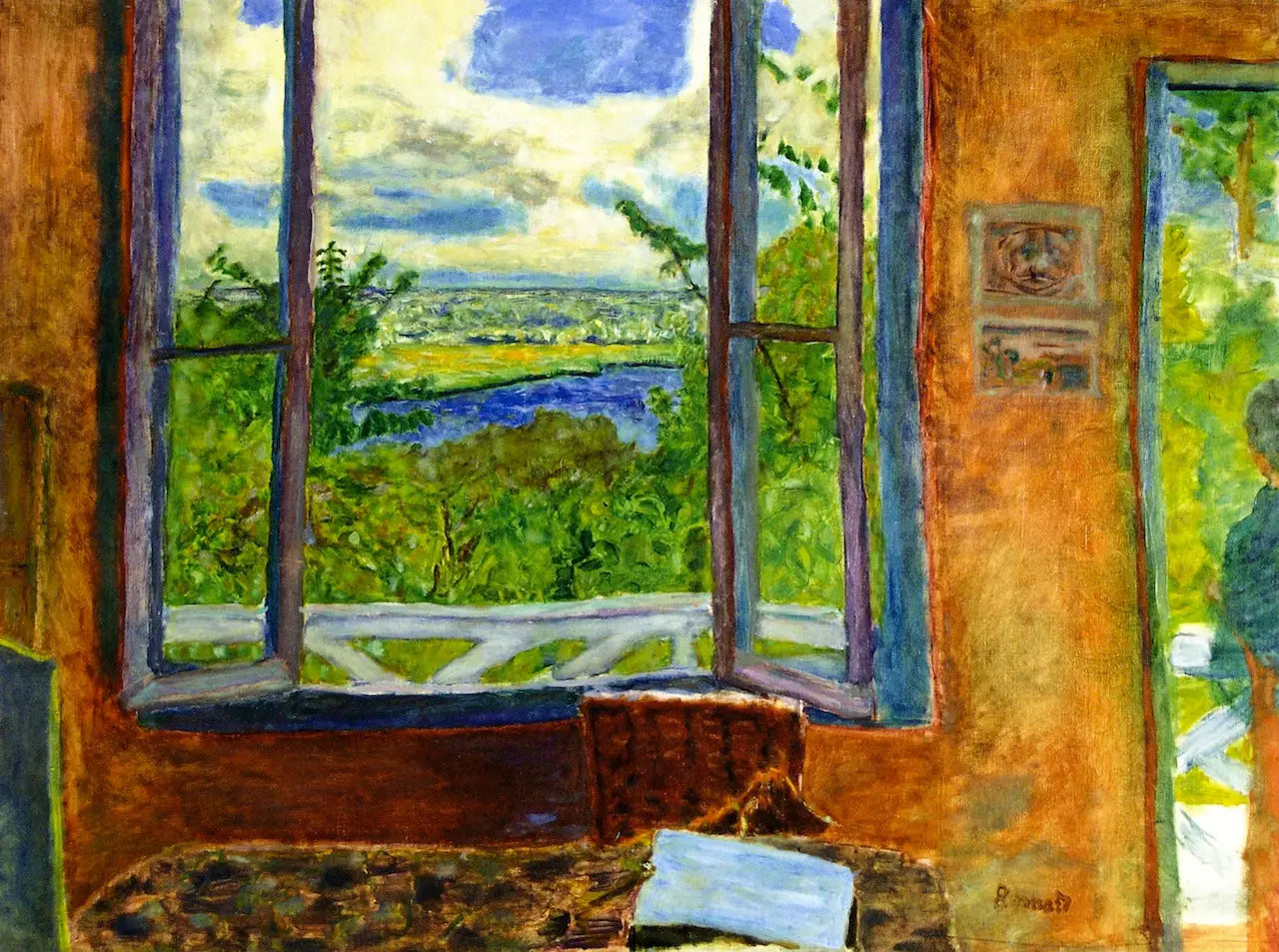 Fenêtre ouverte sur la Seine à Vernonnet - Pierre Bonnard image 1 reproduction artisanale de tableau
