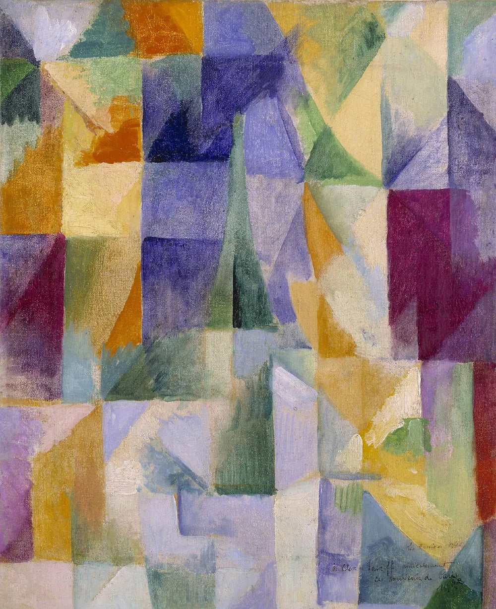 Fenêtres ouvertes simultanément (1re partie, 3e motif) - Robert Delaunay image 1 reproduction artisanale de tableau
