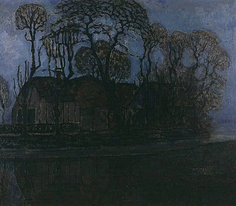 Bauernhof in Duivendrecht am Abend - Piet Mondrian