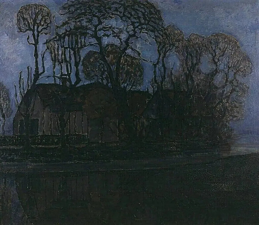 Bauernhof in Duivendrecht am Abend - Piet Mondrian