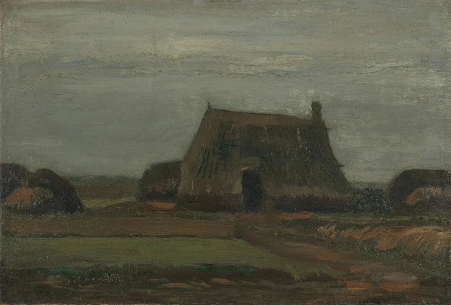 Bauernhof mit Torfhaufen - Vincent van Gogh