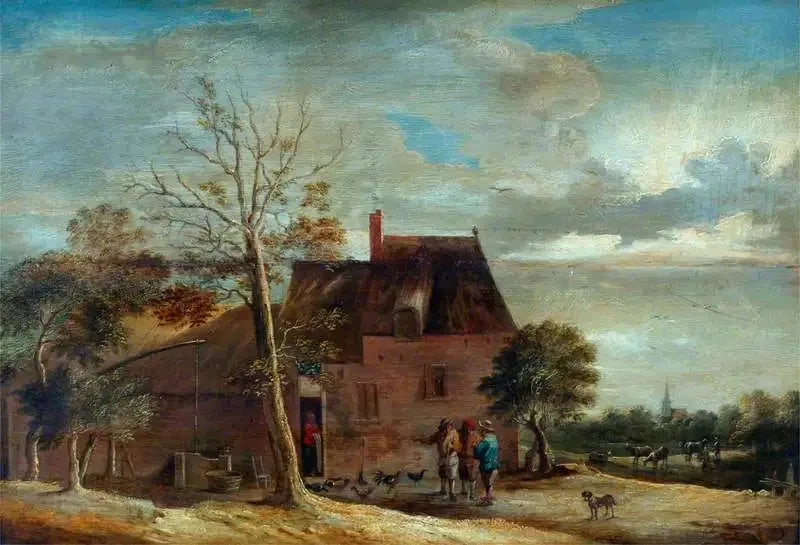 Bauernhof mit Figuren - David Teniers der Jüngere
