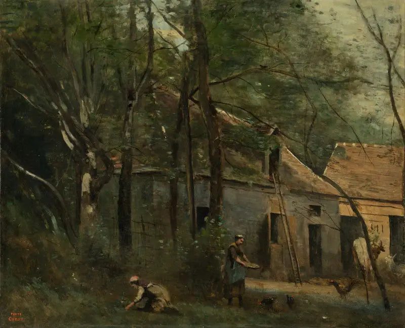 Hof im Wald - Jean-Baptiste Camille Corot