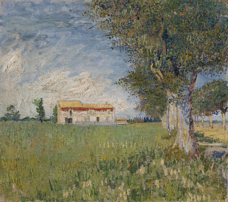 Bauernhof in einem Weizenfeld - Vincent van Gogh