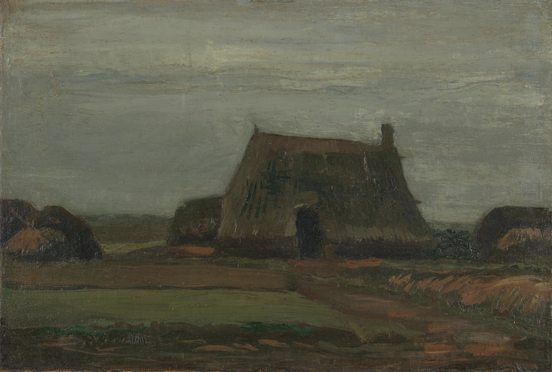 Bauernhof mit Torfhaufen - Vincent van Gogh