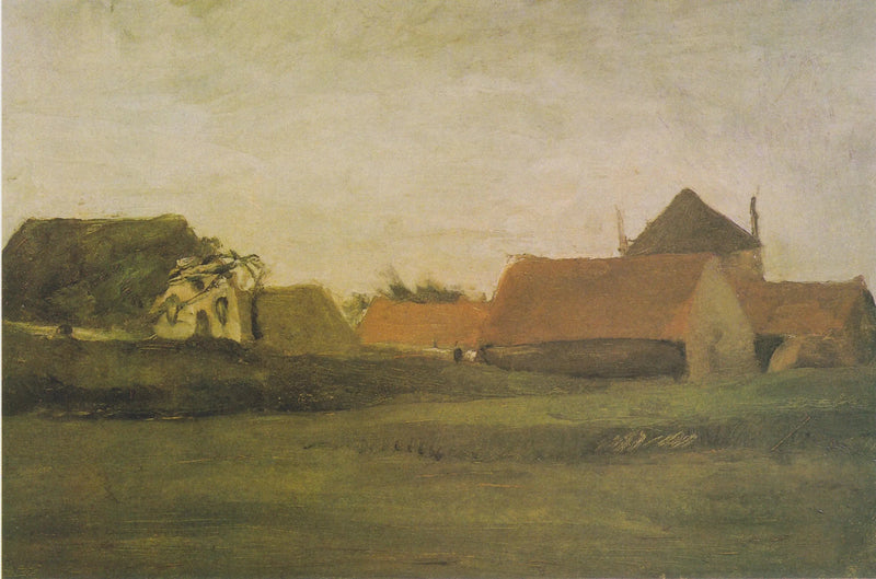 Bauernhöfe in Loosduinen bei Den Haag in der Dämmerung - Vincent van Gogh