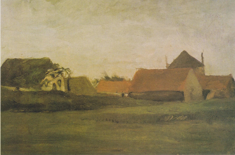 Bauernhöfe in Loosduinen bei Den Haag in der Dämmerung - Vincent van Gogh