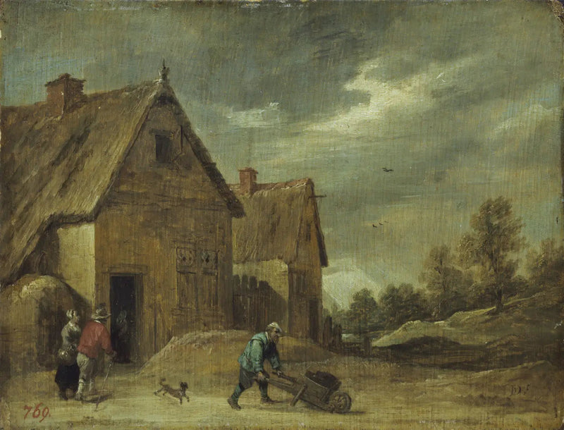 Bauer mit einer Schubkarre - David Teniers der Jüngere