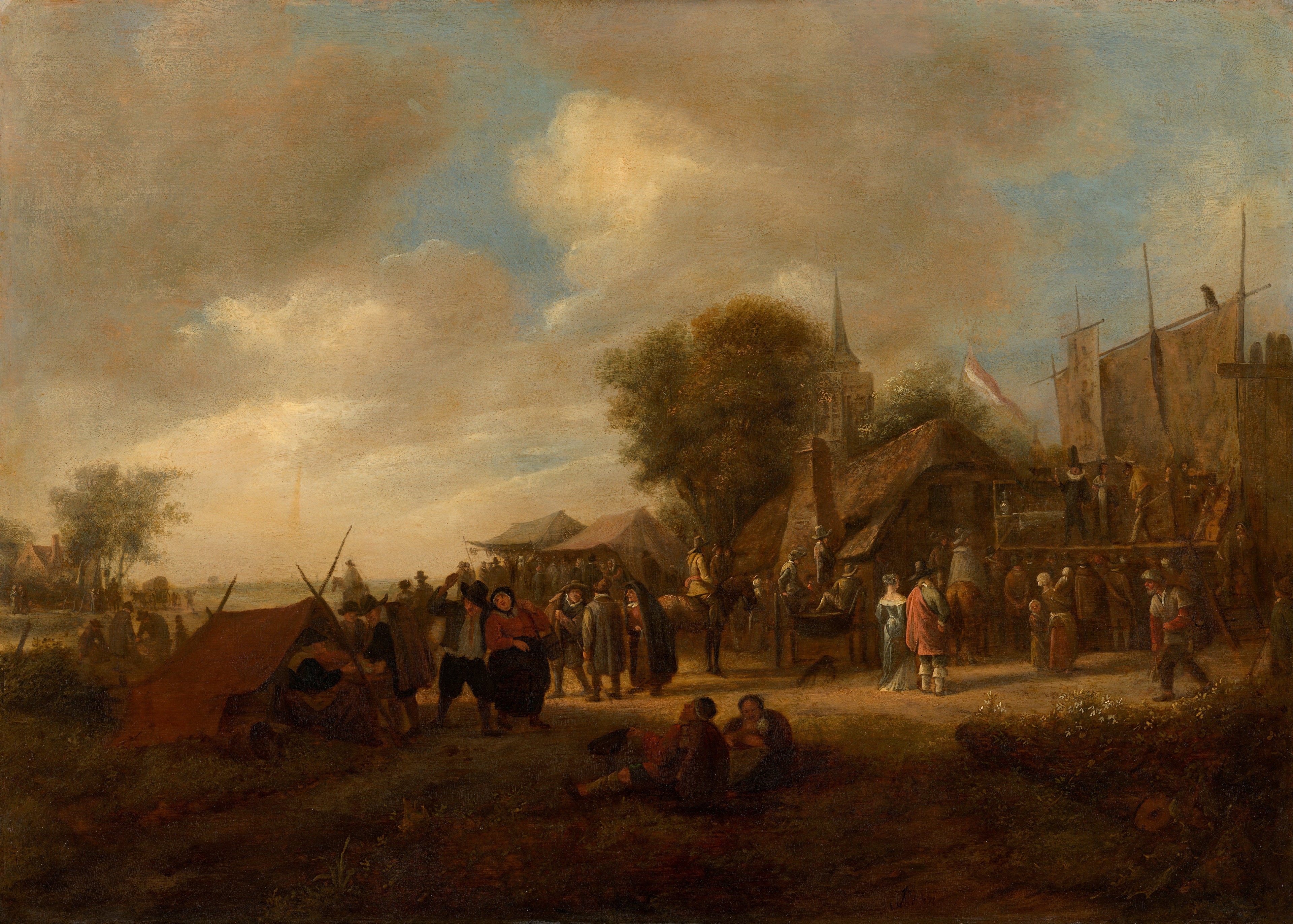Fête du village - Jan Steen image 1 copie peinte à la main à l’huile