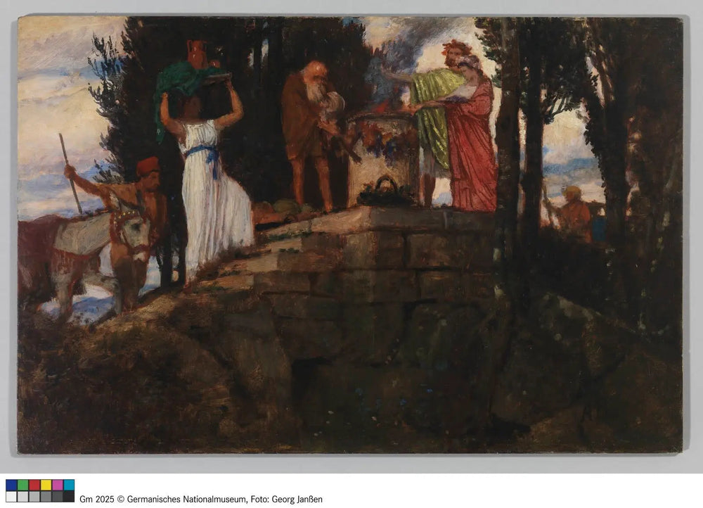 Fête sacrificielle - Arnold Böcklin image 1 reproduction d’œuvre d’art à l’huile