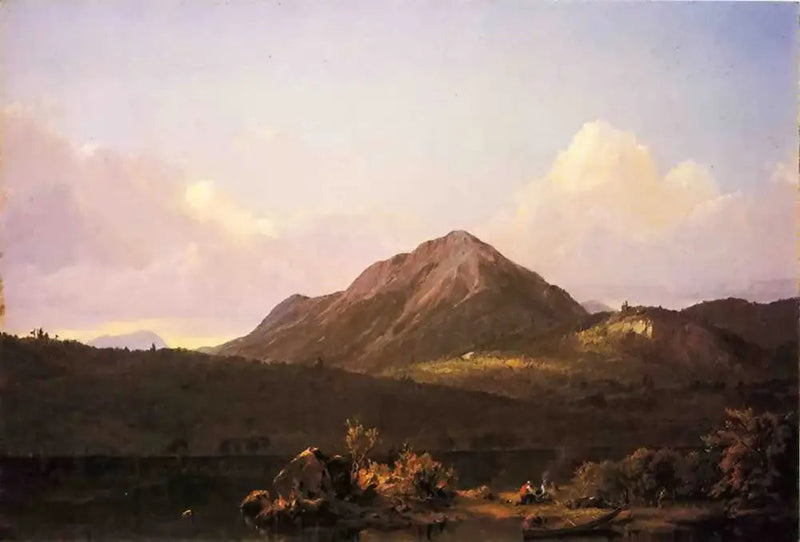 Lagerfeuer in der Natur von Maine - Frederic Edwin Church