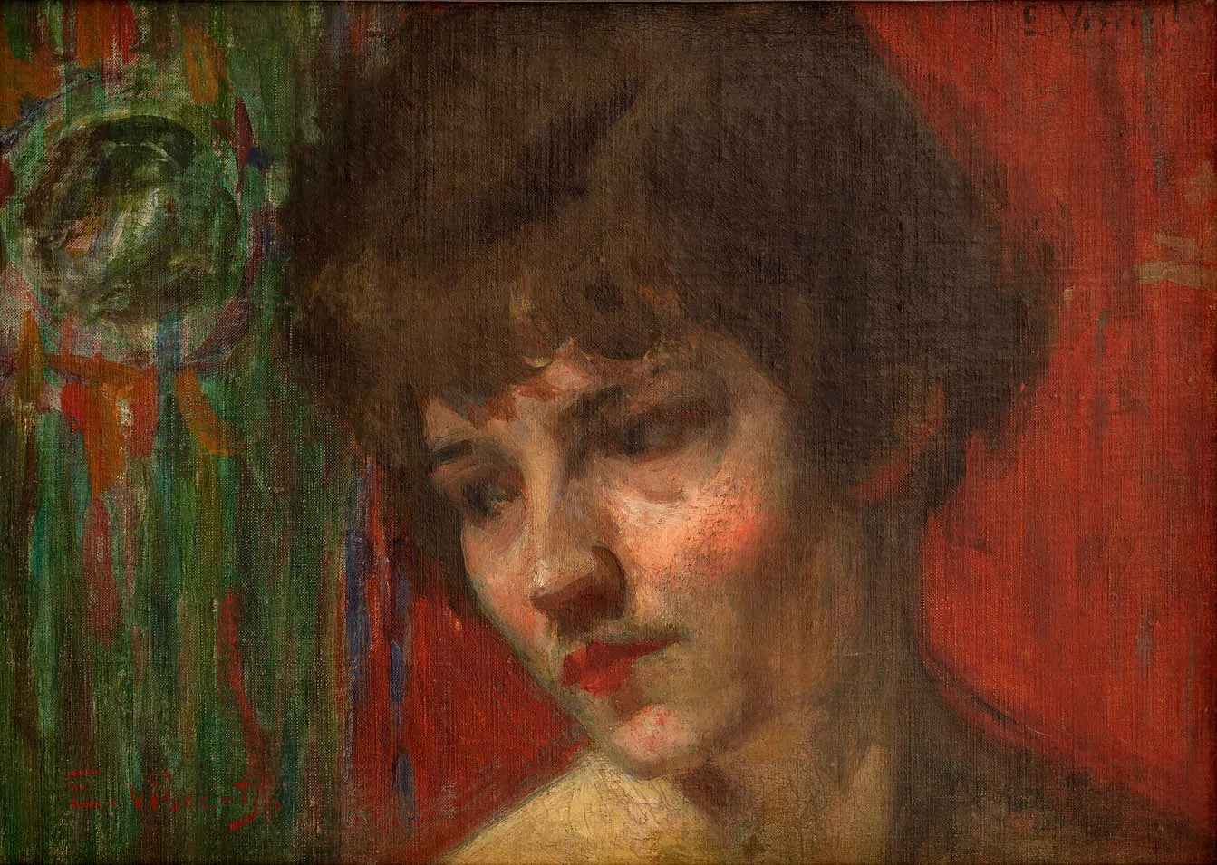 Figura feminina - Eliseu Visconti image 1 tableau peint à l’huile sur toile
