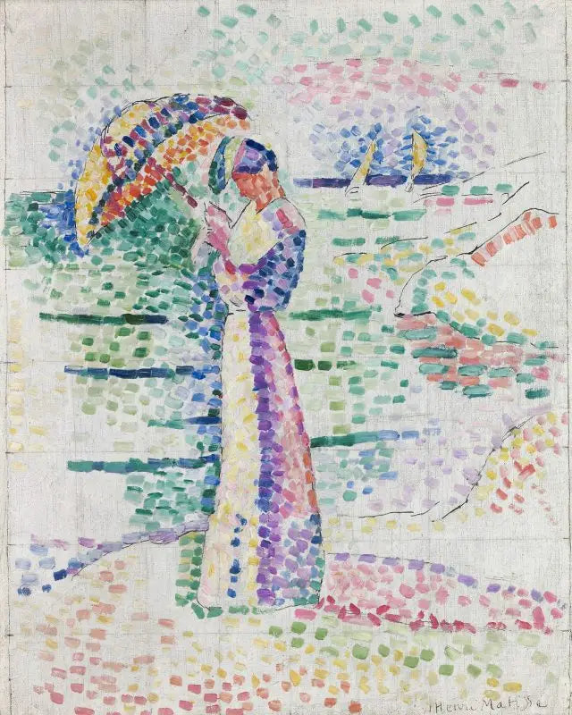 Reproduction du tableau « Figure à l'ombrelle - Henri Matisse » par Alpha Reproduction en peinture à l’huile