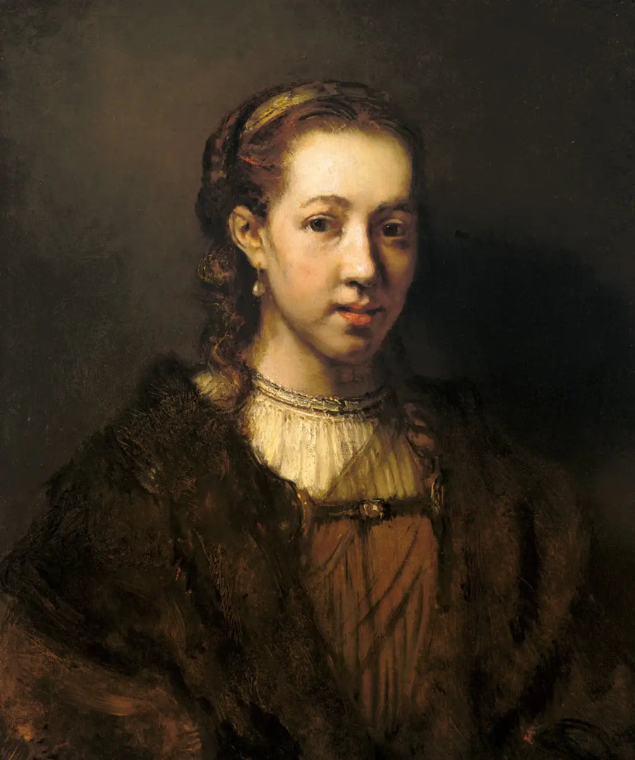 Halbfigur einer Frau in fantasievoller Kleidung - Rembrandt