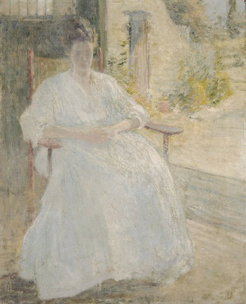 Figur bei Sonnenlicht (Ehefrau des Künstlers) - John Henry Twachtman