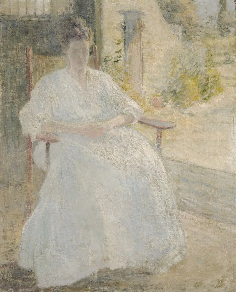 Figur bei Sonnenlicht (Ehefrau des Künstlers) - John Henry Twachtman