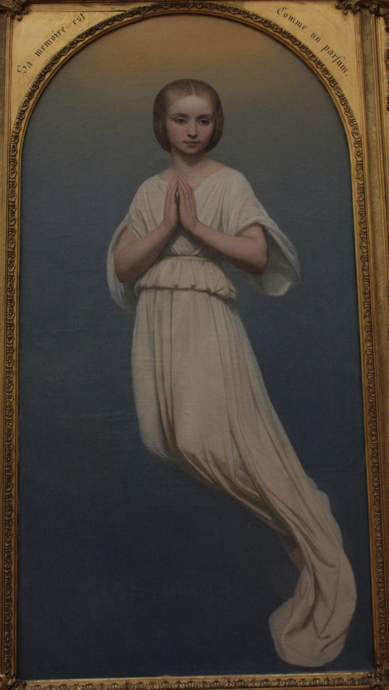 Engel-Figur, die Mademoiselle de Montblanc nach ihrem Tod darstellt - Ary Scheffer