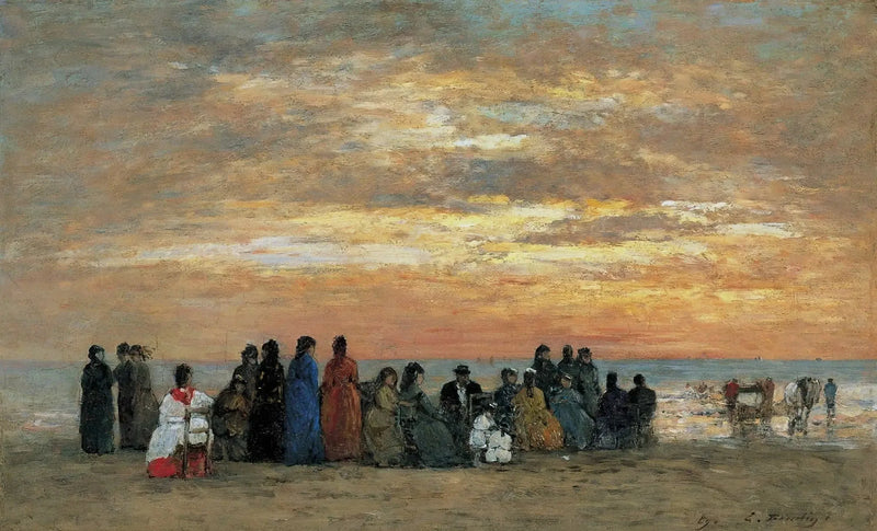 Figuren am Strand von Trouville - Eugène Boudin