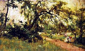 Frauenfiguren im Park - Giovanni Boldini