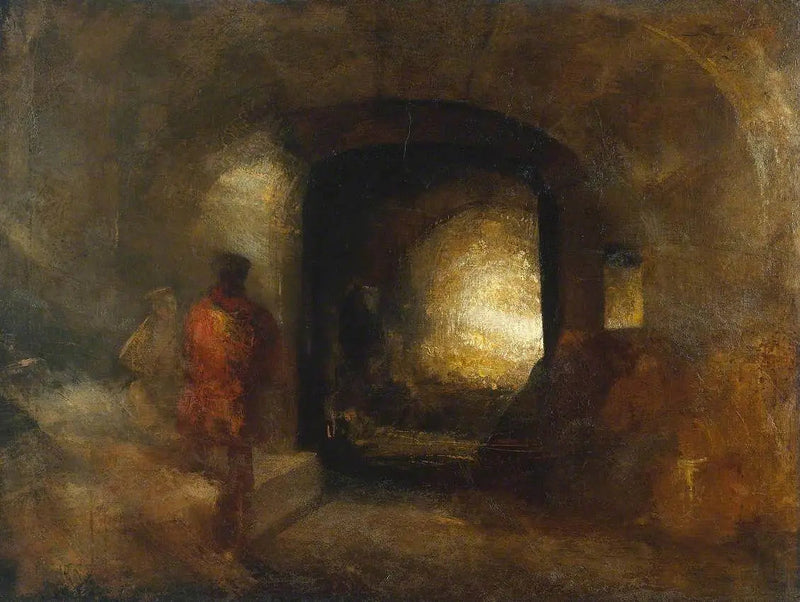 Figuren in einem Gebäude - J. M. W. Turner