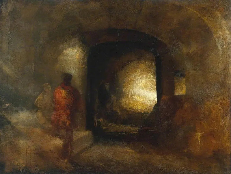 Figuren in einem Gebäude - J. M. W. Turner