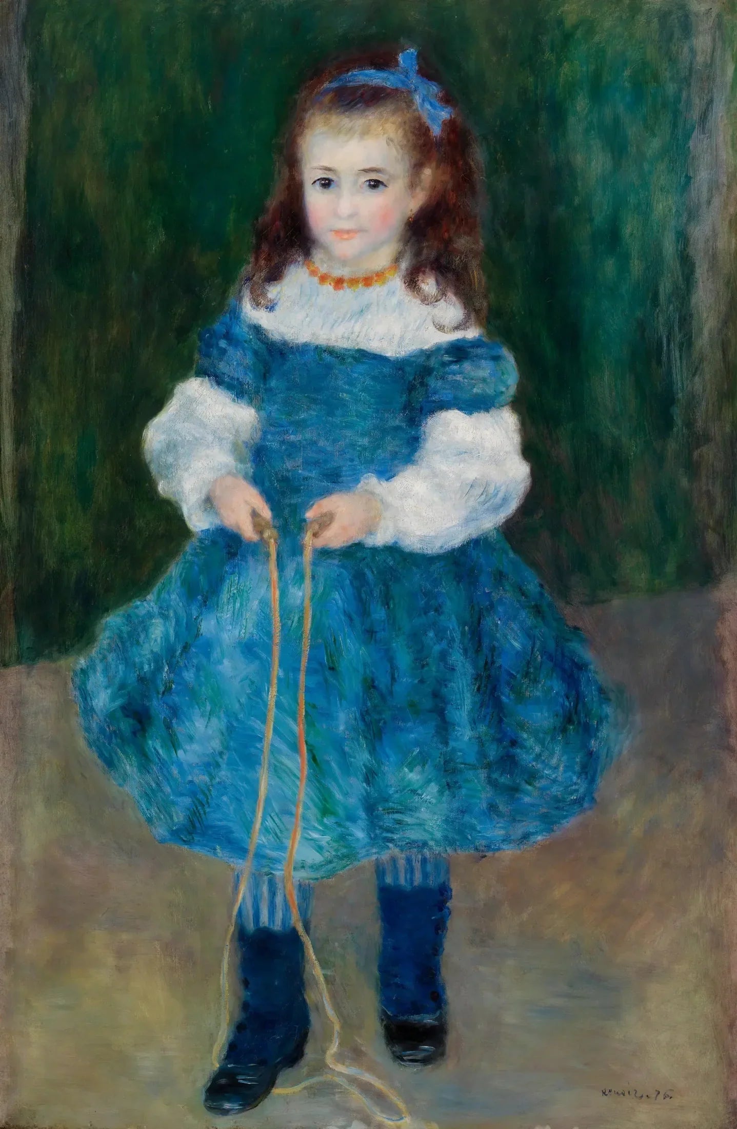 Fille à la corde à sauter (Portrait de Delphine Legrand) - Pierre-Auguste Renoir image 1 copie peinte à la main à l’huile