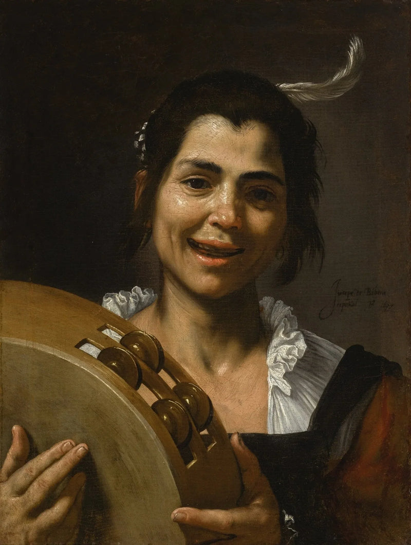 Mädchen mit Tamburin - Jusepe de Ribera