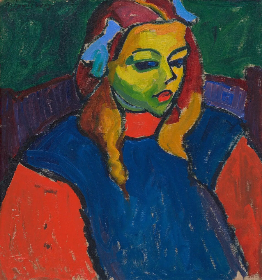 Mädchen mit grünem Gesicht - Alexej von Jawlensky