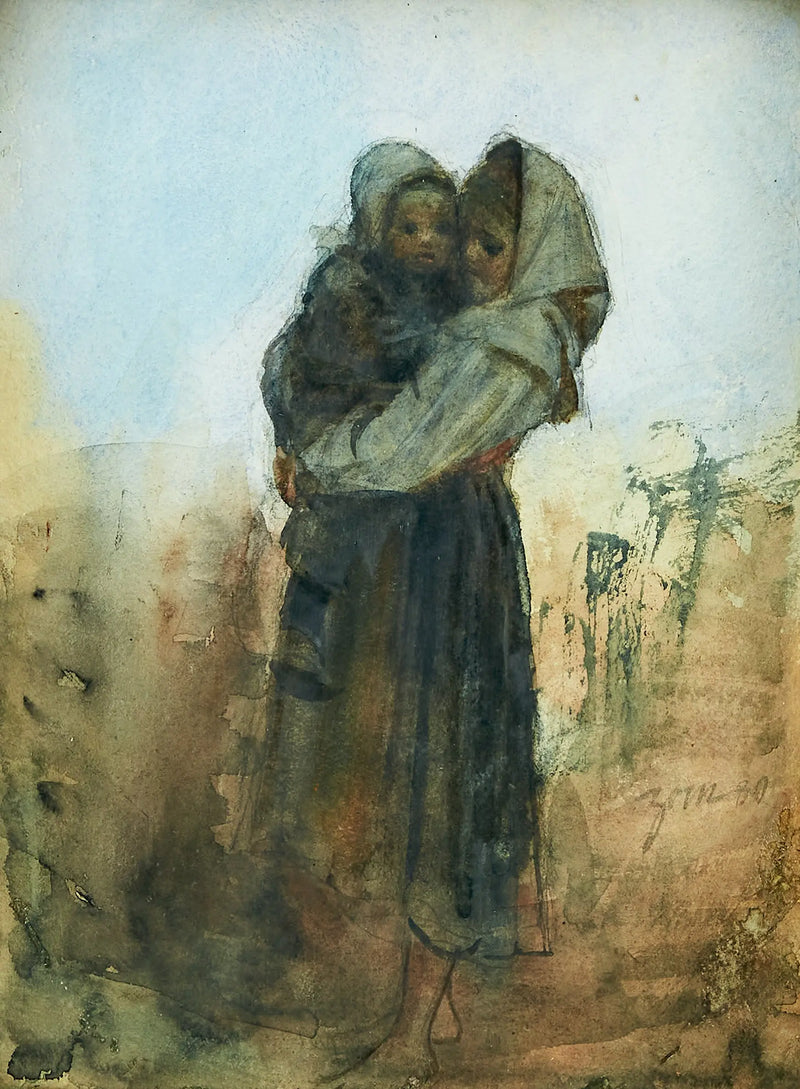 Mädchen mit Kind - Anders Zorn